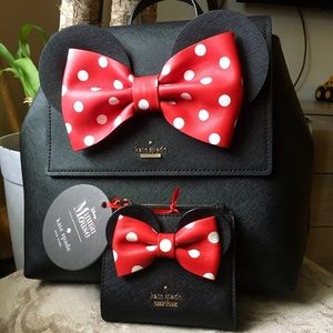 Kate Spade Minnie Mouse Backpack set brand new